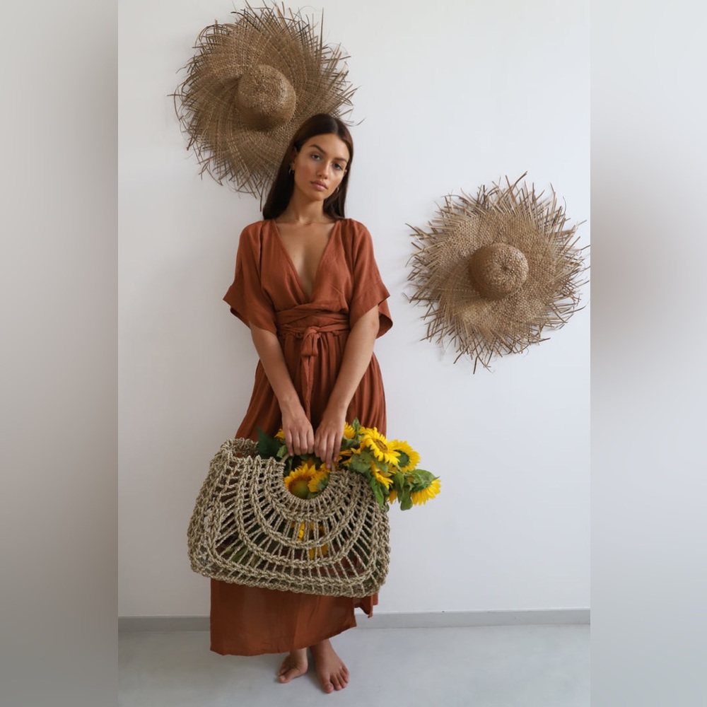 Elegant Brown Maxi Dress